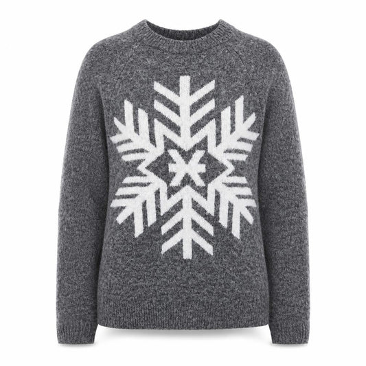 Marks & Spencer Women’s Grey Snowflake Knit Jumper XS