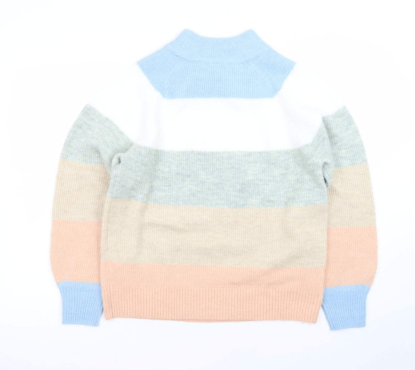 GAP Women’s Multicoloured Mock Neck Chunky Knit Jumper Size S