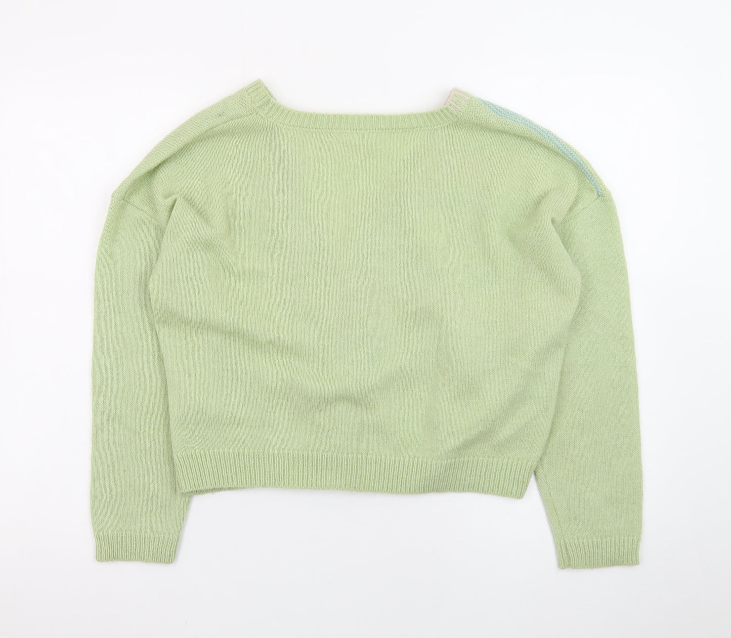 Native Youth Women Green XS Striped Button Cardigan Knit Jumper