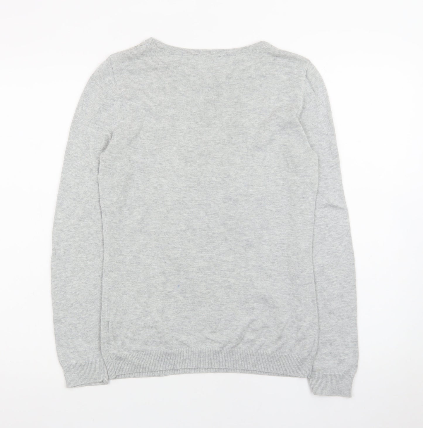 Wallis Women’s Grey Petite Lace Crew Neck Jumper Size 8