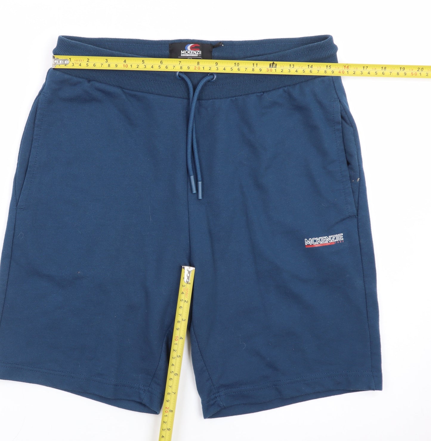 McKenzie Men's Blue L Sweat Shorts Jersey Cotton Blend