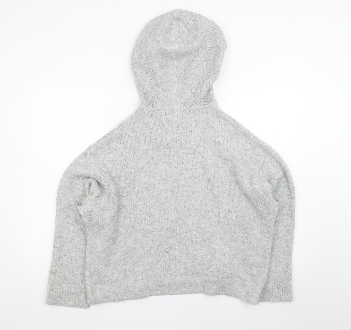 Marks and Spencer Women’s Grey Hooded Knit Jumper Size M