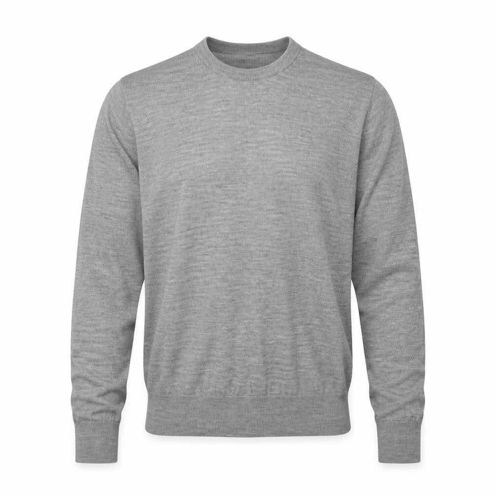 Uniqlo Men's Grey Wool Crew Neck Pullover Jumper Size M