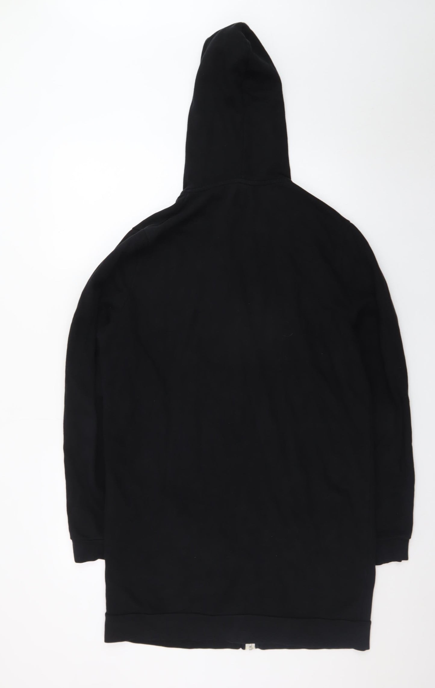ASOS Women's Black Full Zip Hoodie Size M 100% Cotton Casual