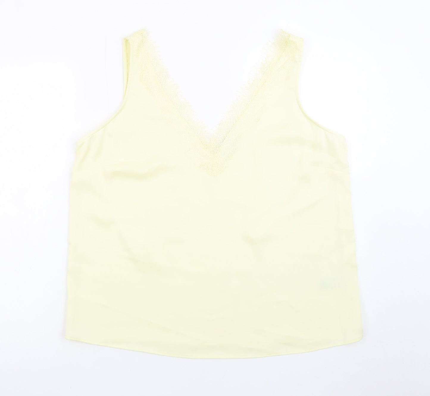 Marks and Spencer Women’s Yellow Lace Trim Camisole Blouse Size 16