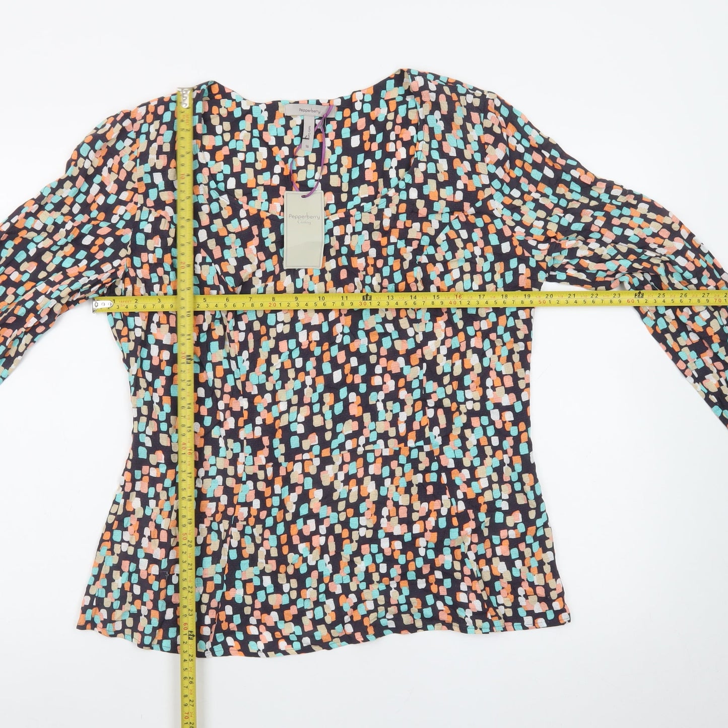 Pepperberry Women’s Multicoloured Viscose Tunic Blouse Size 16