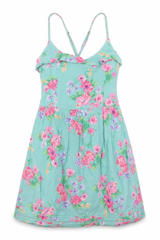 Pepe Jeans Womens Green Floral Slip Dress Size M Summer Boho