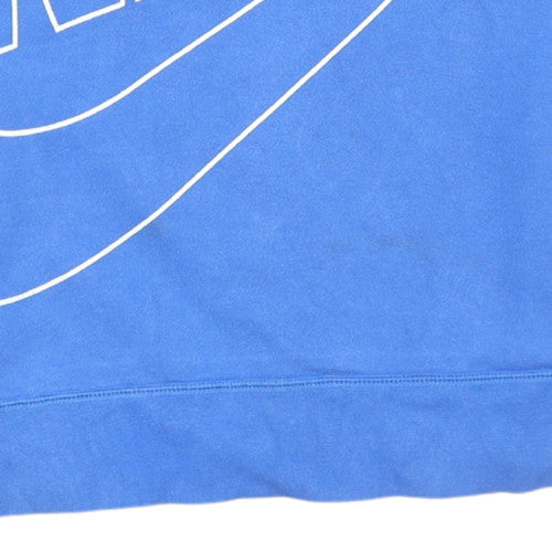 Nike Mens Blue Crew Neck Pullover Sweatshirt Size S Graphic Logo