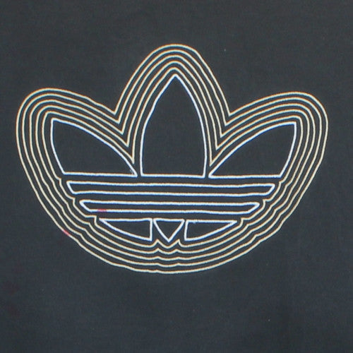 Adidas Womens Black Crew Neck Pullover Sweatshirt Size S Logo Detail