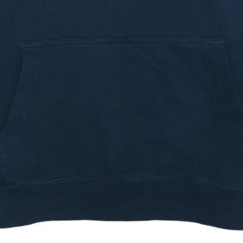 Diesel Men's Blue Pullover Hoodie L Regular Fleece Logo Sweatshirt