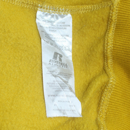 Russell Athletic Men's Yellow Large Crew Neck Pullover Sweatshirt