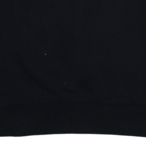 FILA Mens Black Small Crew Neck Pullover Logo Sweatshirt