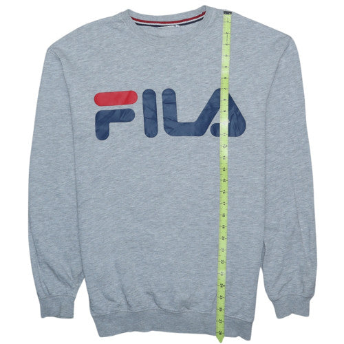 Fila Men's Grey Crew Neck Pullover Sweatshirt Size M