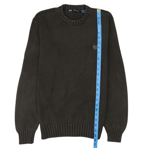 Chaps Men's Brown Cotton Crew Neck Pullover Jumper Size M