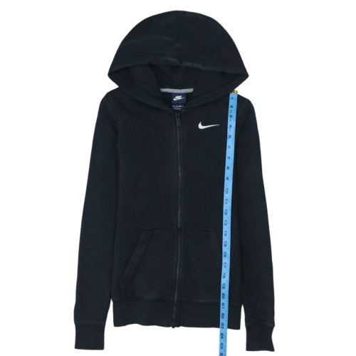 Nike Womens Black XS Full Zip Hoodie Cotton Blend