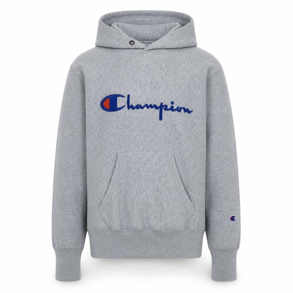 Champion Men's Grey Small Pullover Hoodie Reverse Weave Logo