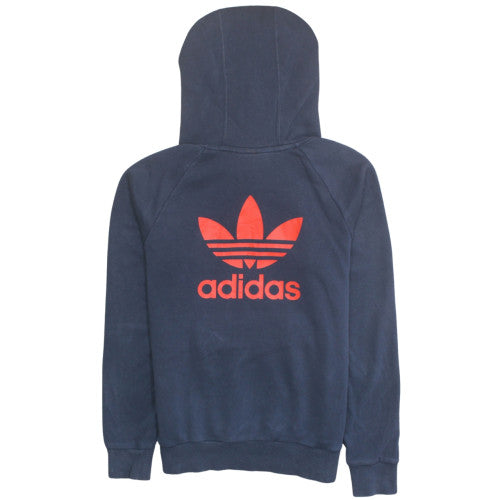 Adidas Womens Navy Hoodie Medium Hooded Pullover Sweatshirt