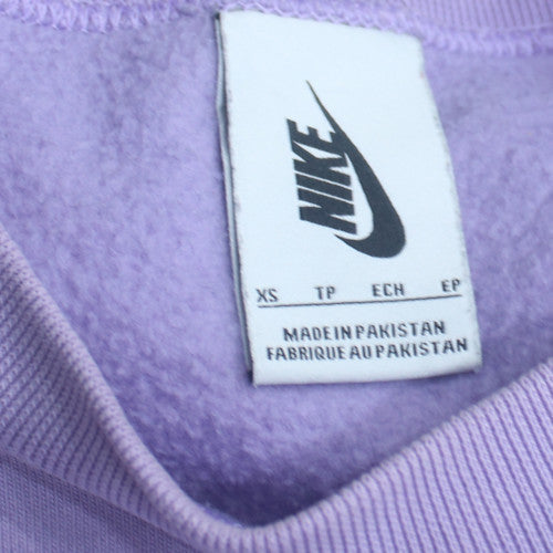Nike Womens Lilac Crew Neck Sweatshirt XS Cotton Blend Casual