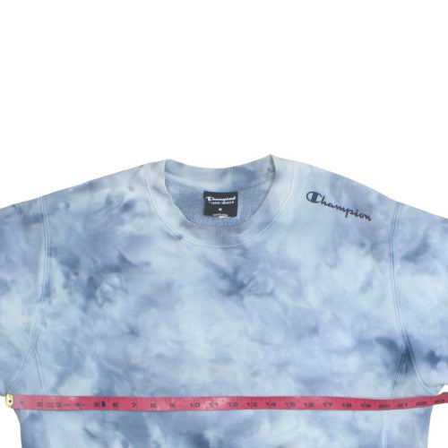 Champion Men’s Blue Tie Dye Reverse Weave Sweatshirt M Crew Neck