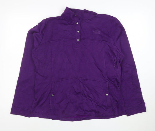 The North Face Womens Purple XL Henley Sweatshirt Pullover