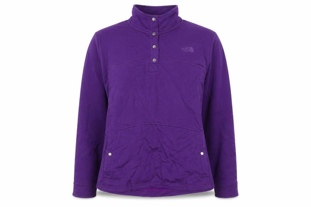 The North Face Womens Purple XL Henley Sweatshirt Pullover