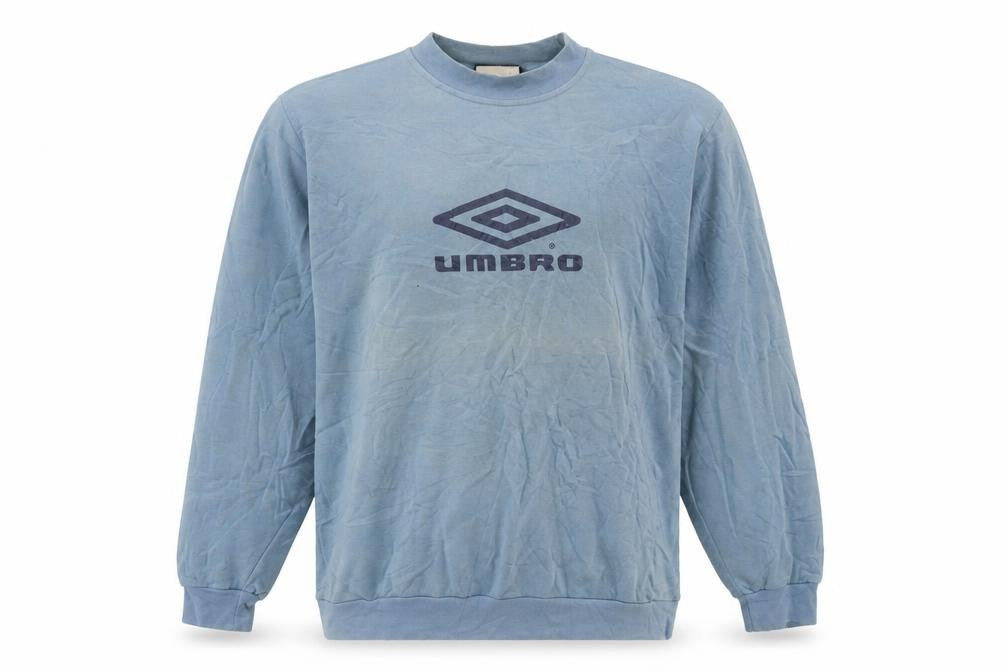 Umbro Mens Blue XL Pullover Crew Neck Logo Sweatshirt