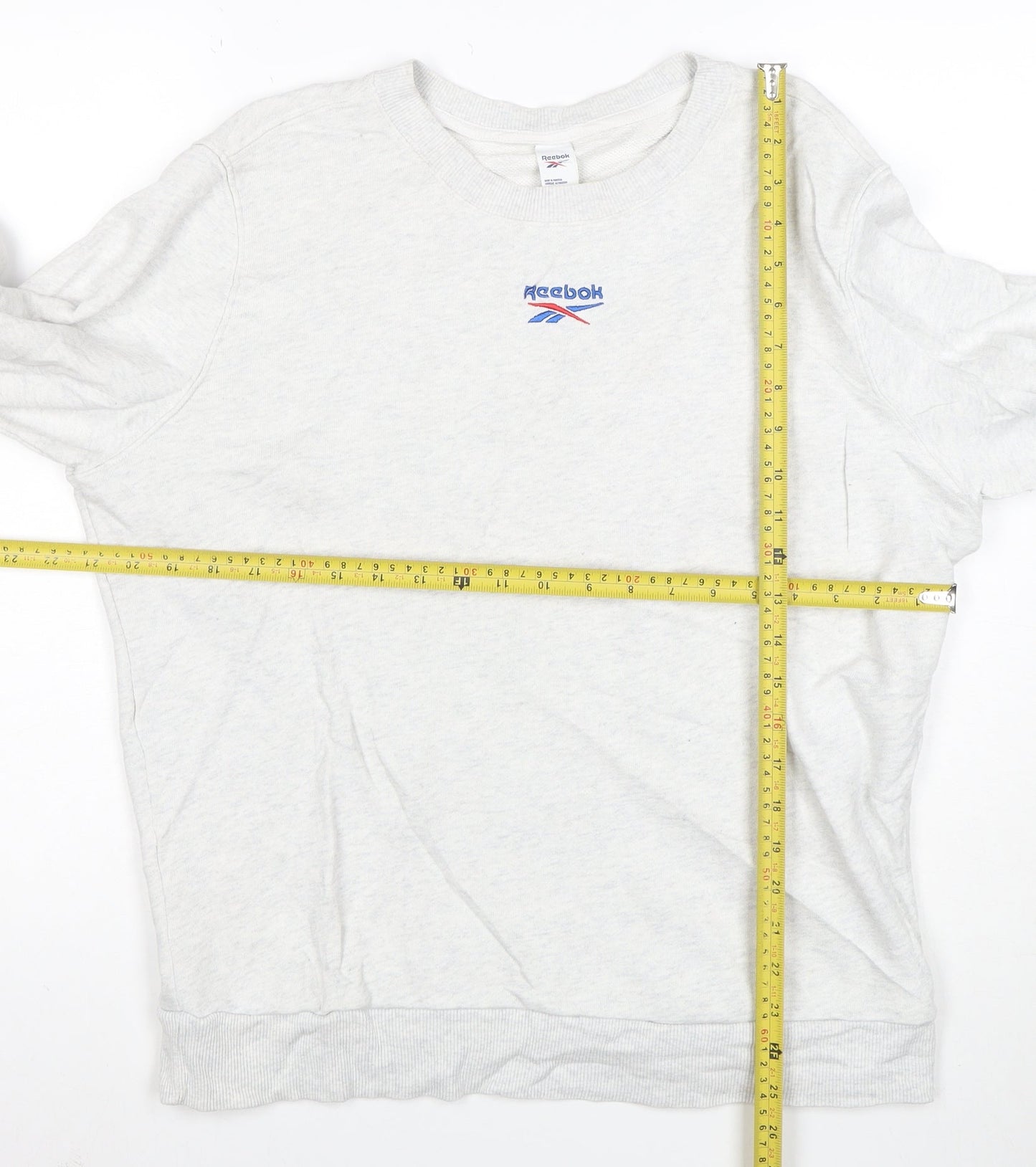 Reebok Men’s Grey Crew Neck Pullover Sweatshirt L