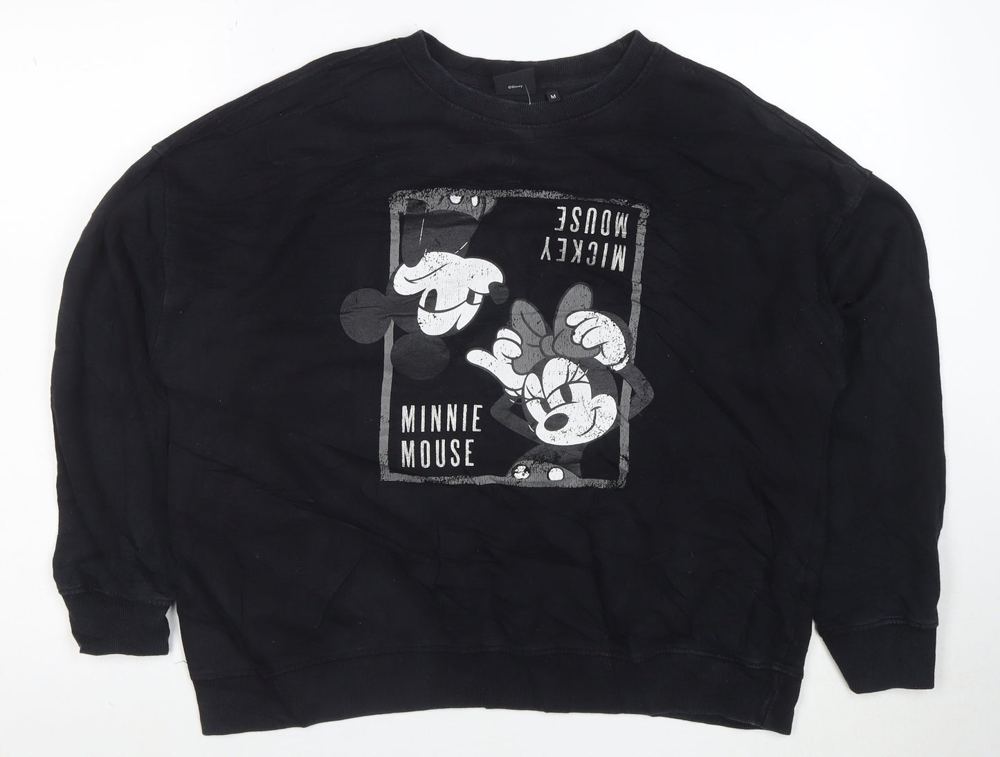 Disney Minnie Mouse Womens Black M Pullover Sweatshirt