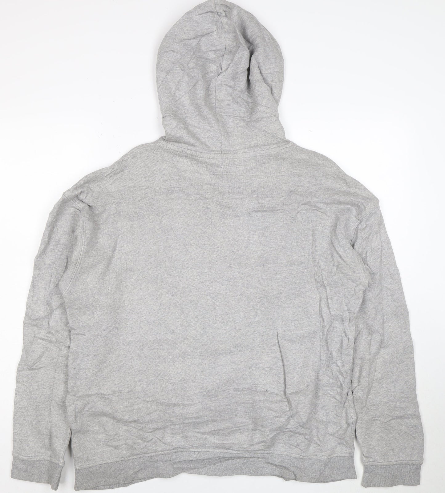 Adidas Womens Grey Size 12 Pullover Hoodie with Logo Print
