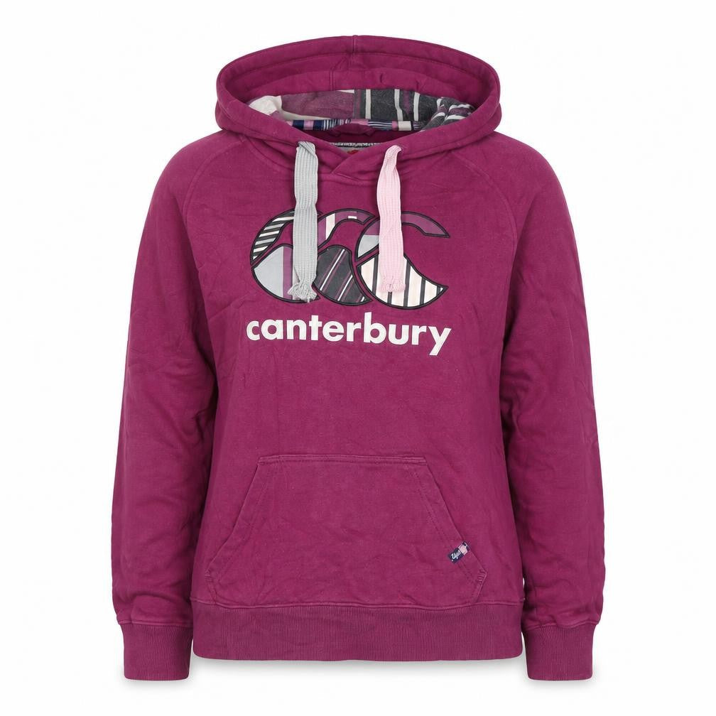 Canterbury Womens Purple Hoodie Size 16 Pullover Uglies Logo Sweatshirt