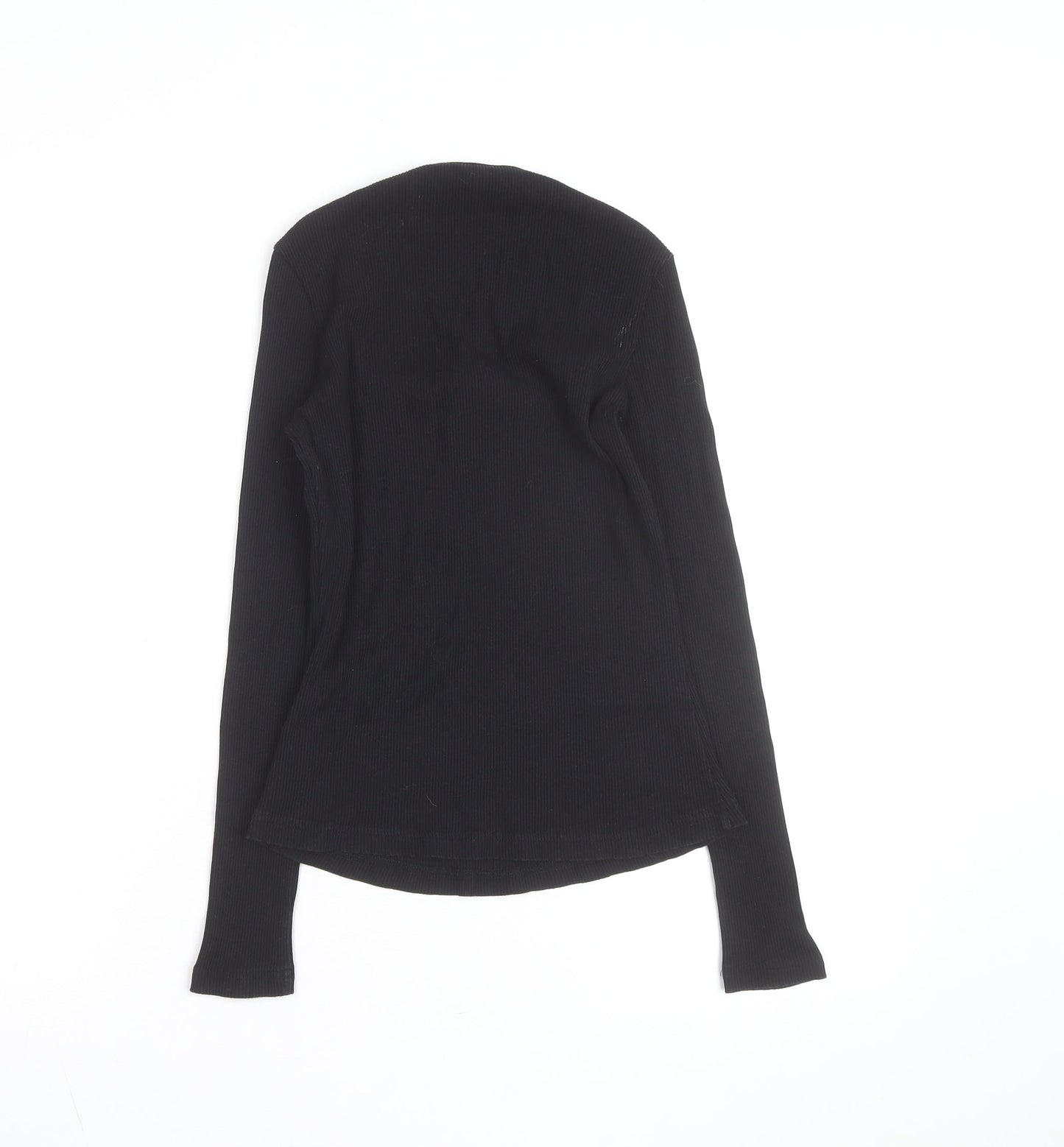 Alexander Wang Women's Black Long Sleeve Slim Fit Ribbed T-Shirt M