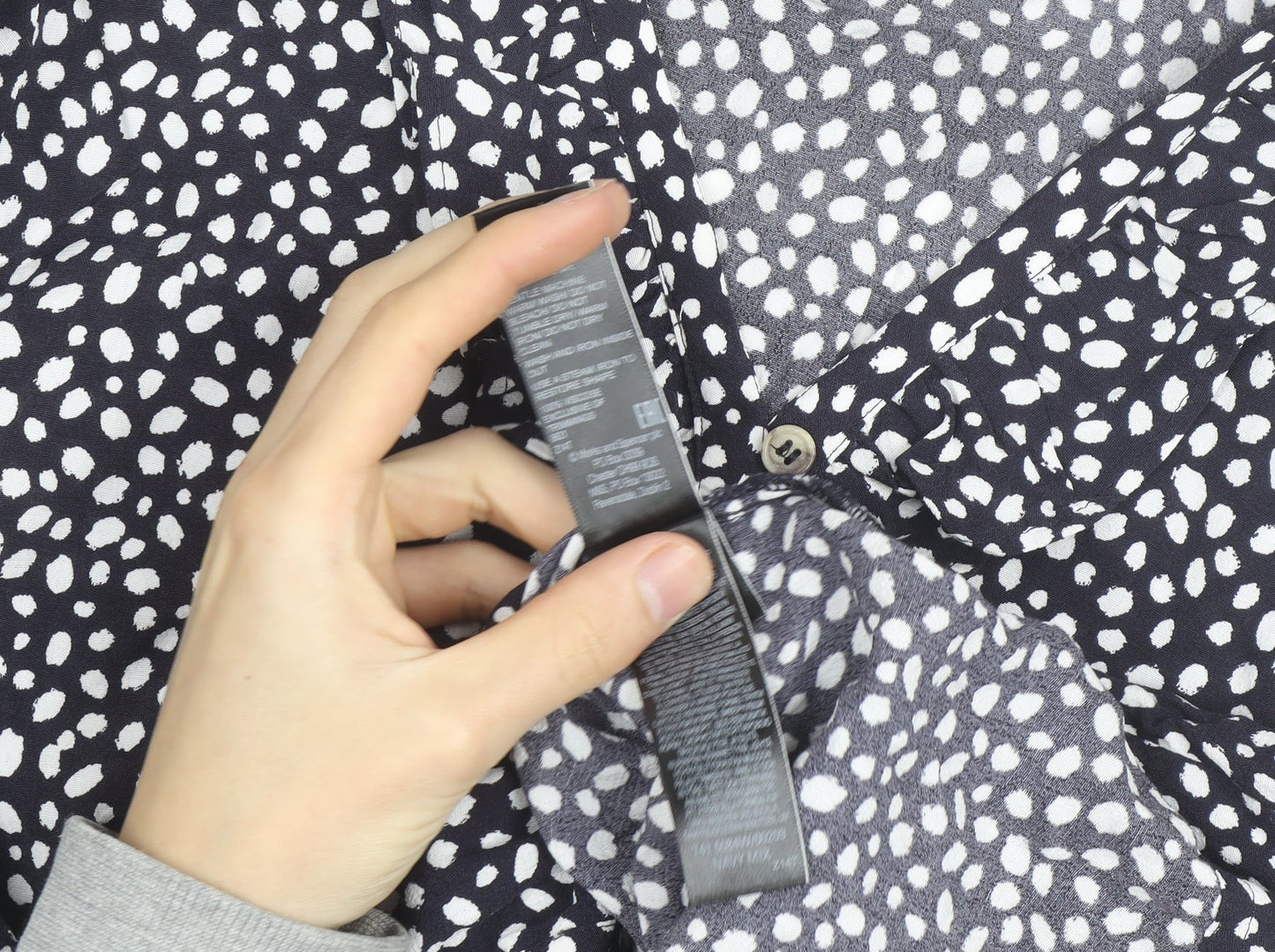 Marks and Spencer Women's Blue Polka Dot Ruffle Blouse Size 12