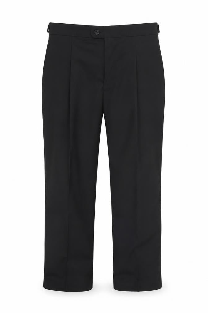 Taylor & Wright Men's Black 36S Pleated Dress Trousers