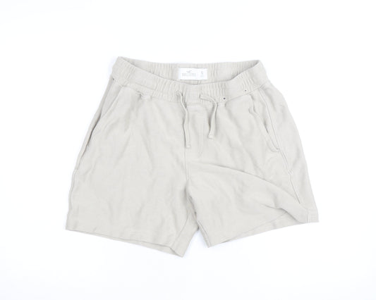 Hollister Men’s Beige Sweat Shorts Size S Elastic Waist Casual