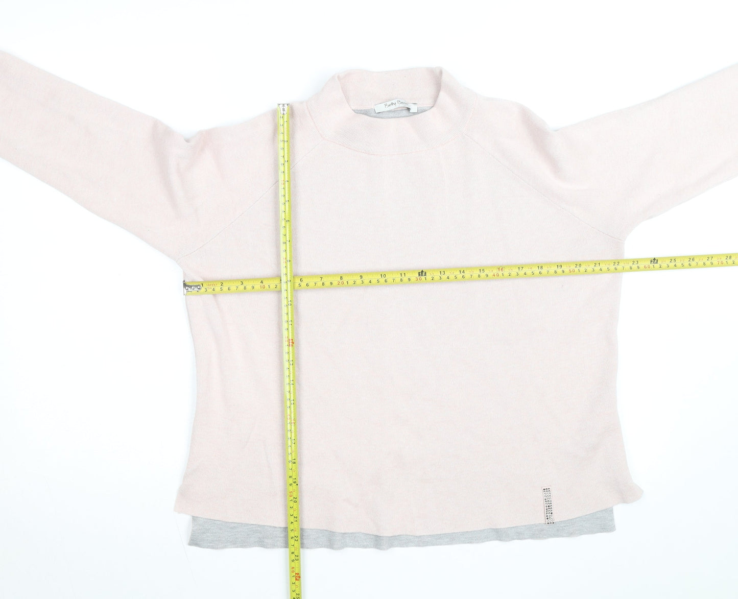 Betty Barclay Women’s Pink Mock Neck Long Sleeve Pullover Jumper Size 12