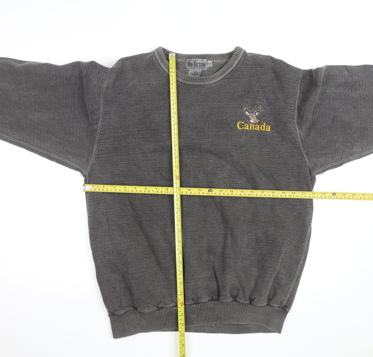 Non-Fiction Men’s Grey Embroidered Canada Fleece Sweatshirt L