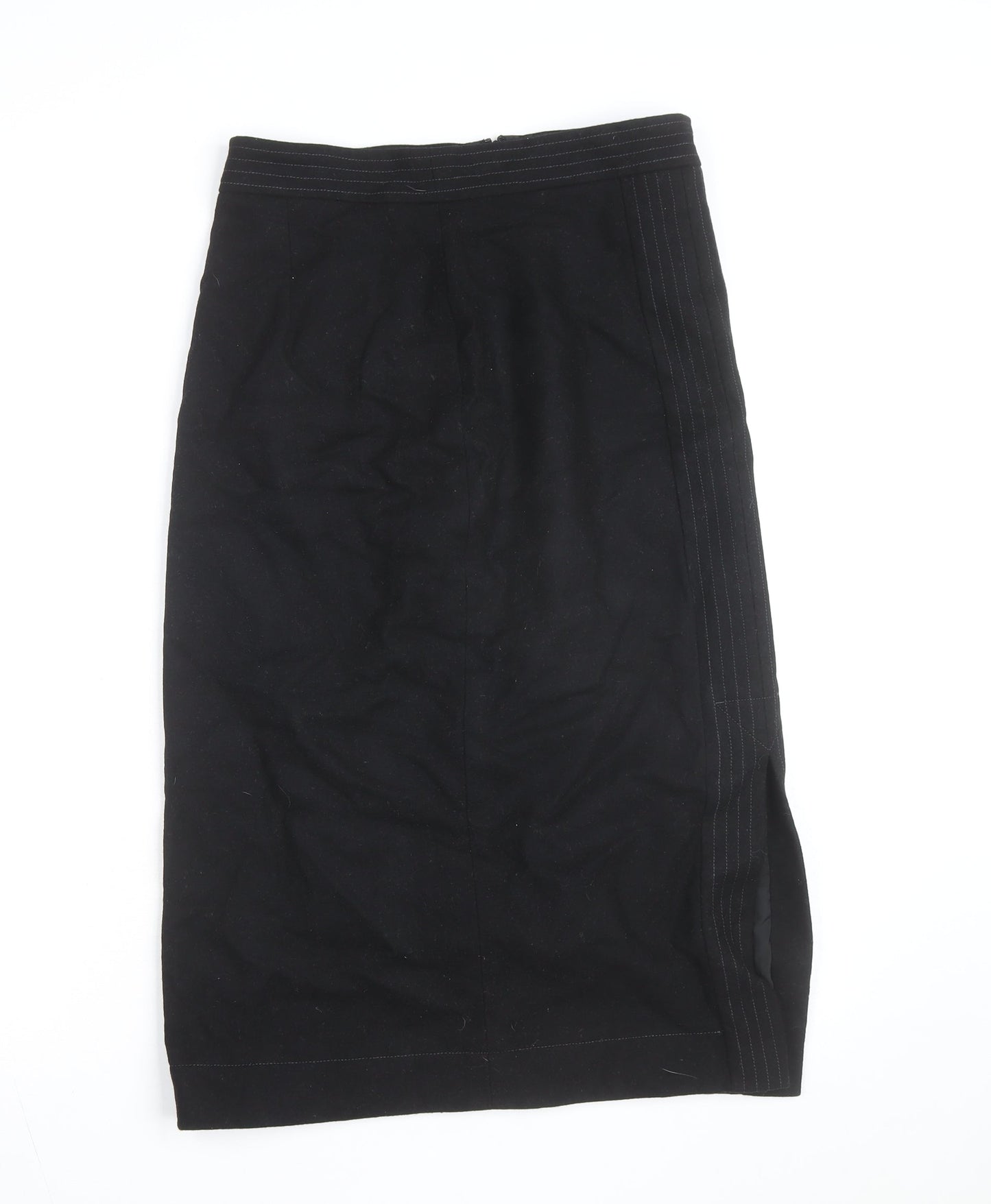 Boden Women's Black Cotton Pencil Skirt Size 12 Knee Length