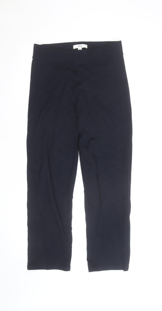 Marks and Spencer Women's Black Cotton Stretch Leggings Size 10