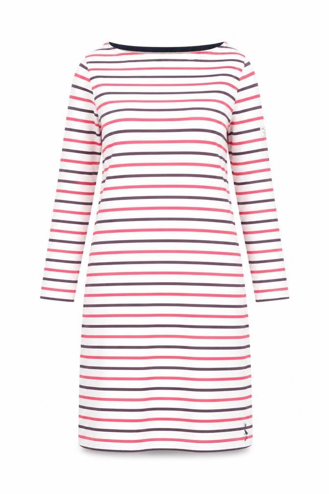 Joules Women’s Multicoloured Stripe Cotton Shift Dress Size 14