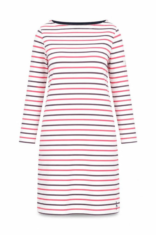 Joules Women’s Multicoloured Stripe Cotton Shift Dress Size 14