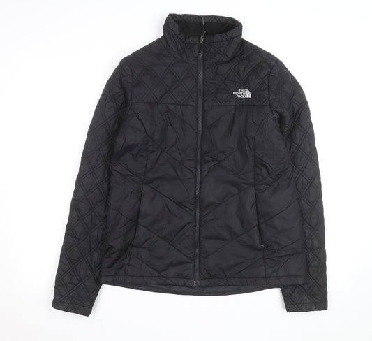 The North Face Women's Black Quilted Mid-Length Jacket Size M