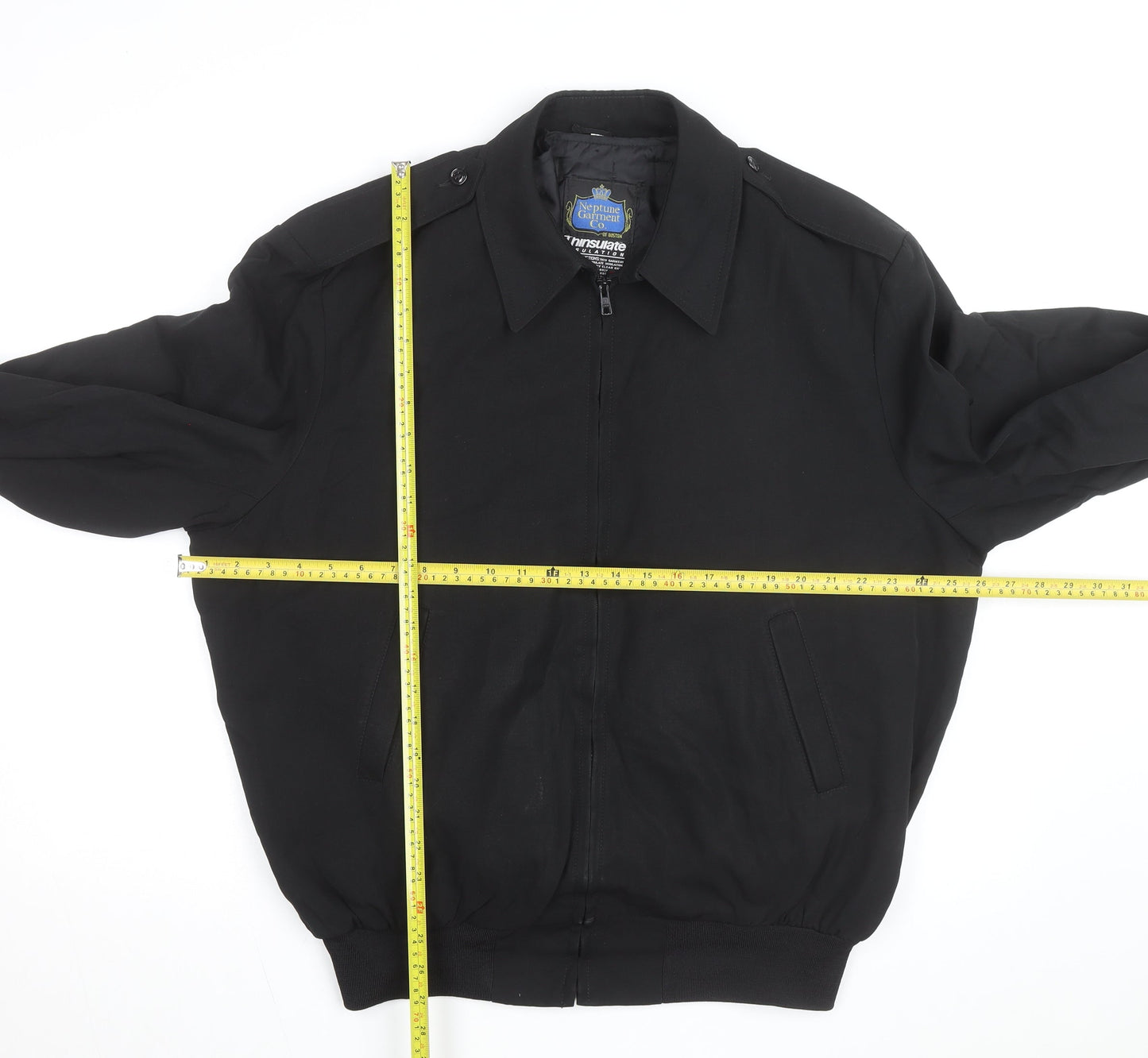 Neptune Garment Co. Men's Black 42 Bomber Jacket Thinsulate Lined
