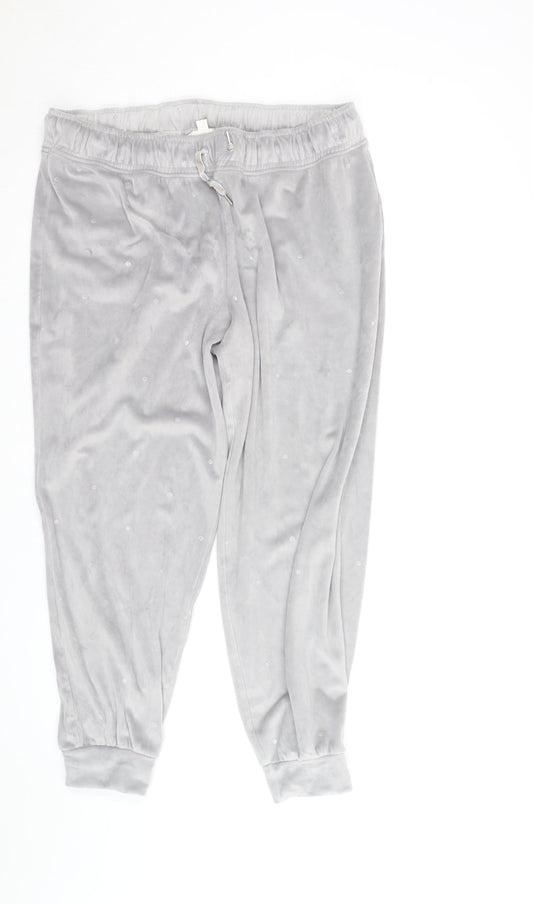 Marks and Spencer Women’s Grey Velour Joggers Size L