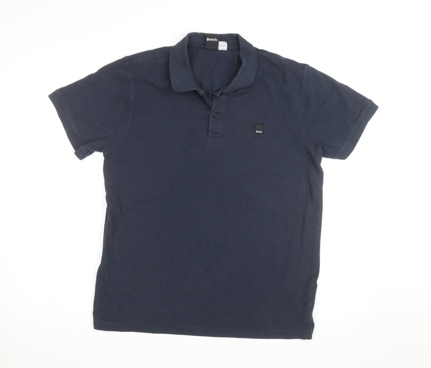 Bench Men’s Navy Blue Polo Shirt Size L Cotton Casual Top