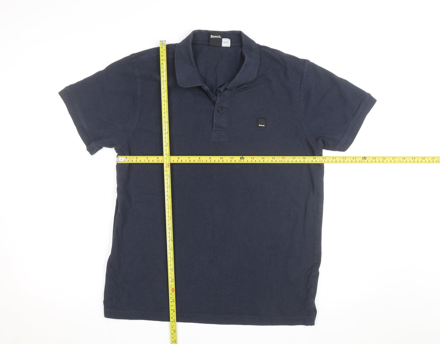 Bench Men’s Navy Blue Polo Shirt Size L Cotton Casual Top