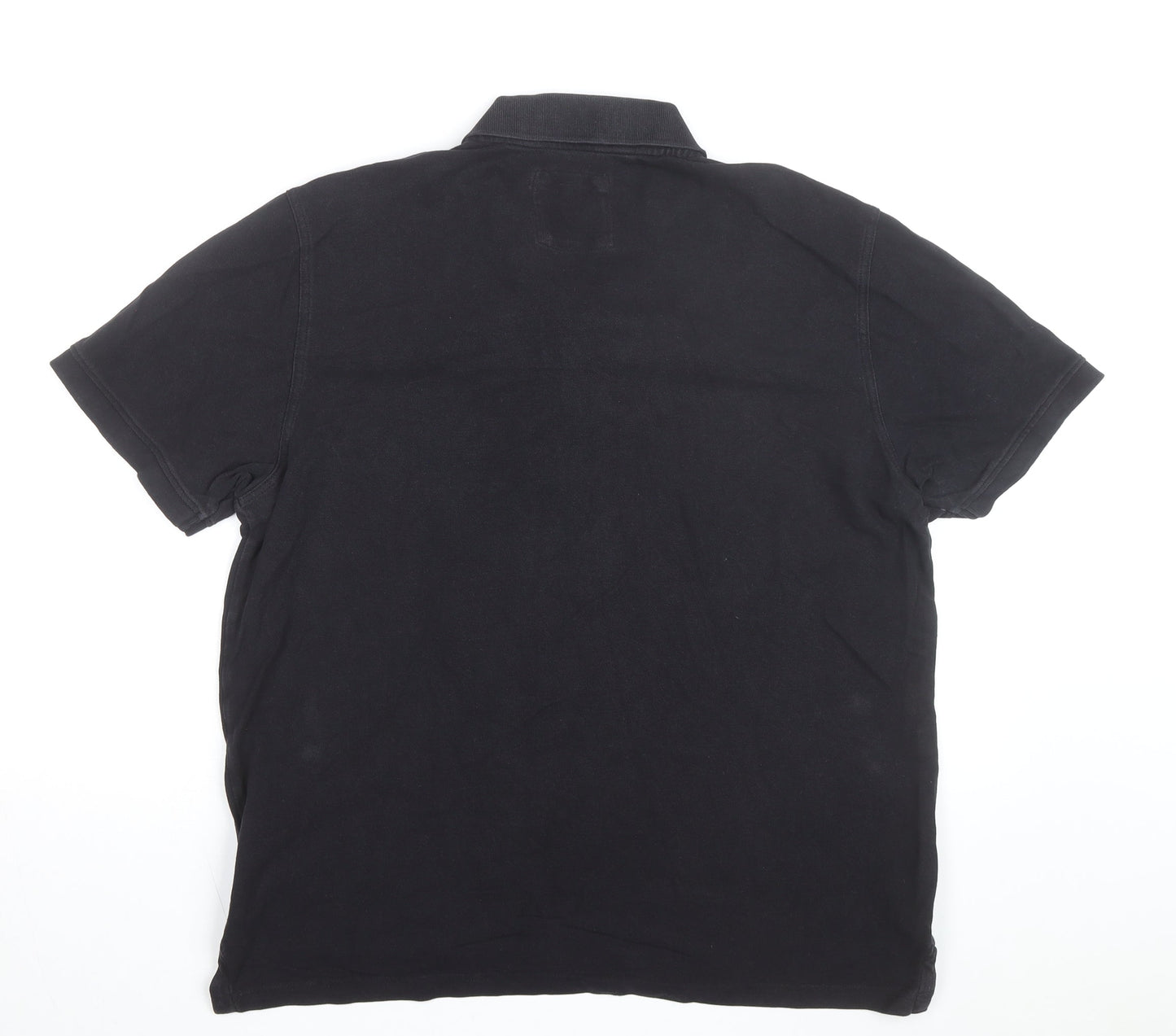 Crew Clothing Company Men's Black Cotton Polo Shirt XL Classic Fit