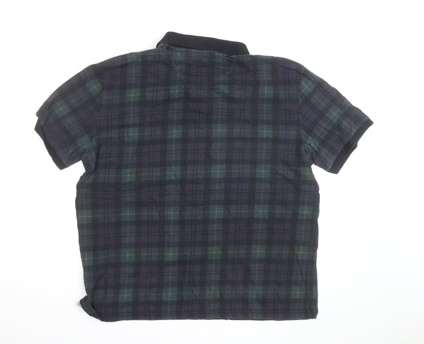 NEXT Men's Multicoloured Check Cotton Polo Shirt XL