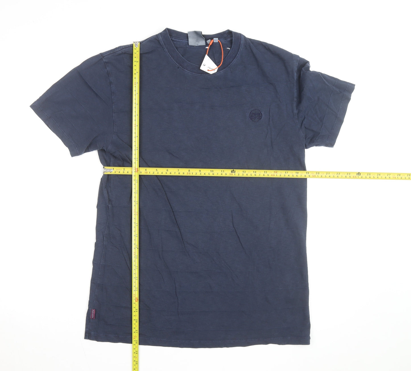Superdry Men's Blue Regular Fit Cotton Crew Neck T-Shirt M