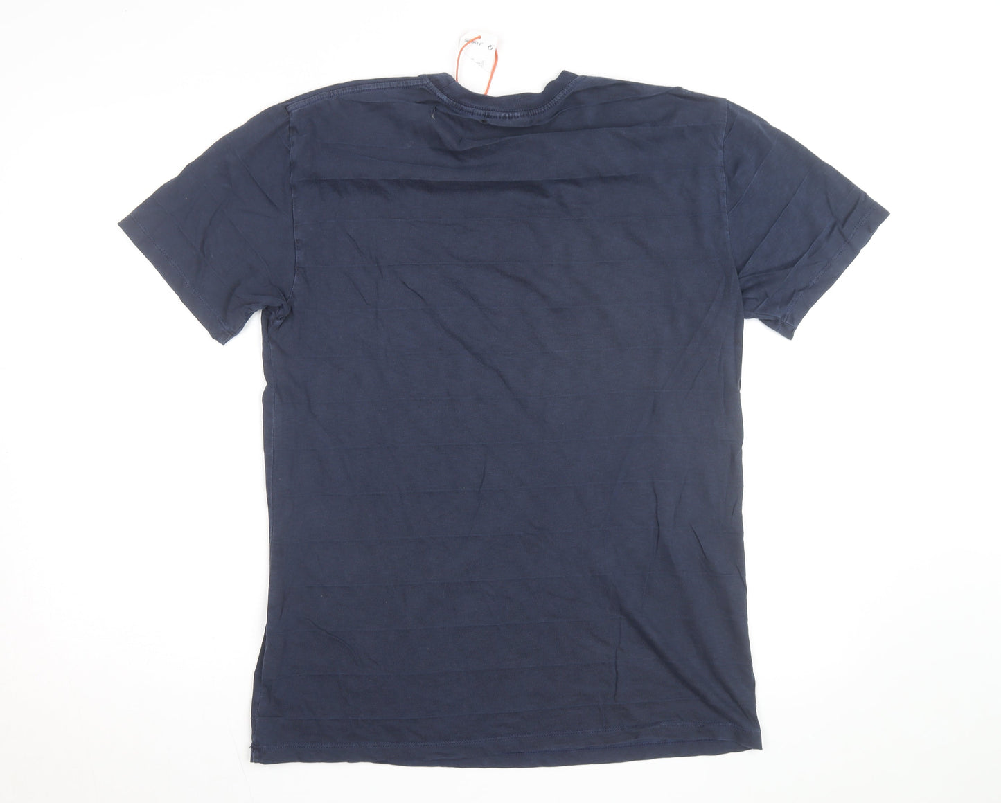 Superdry Men's Blue Regular Fit Cotton Crew Neck T-Shirt M