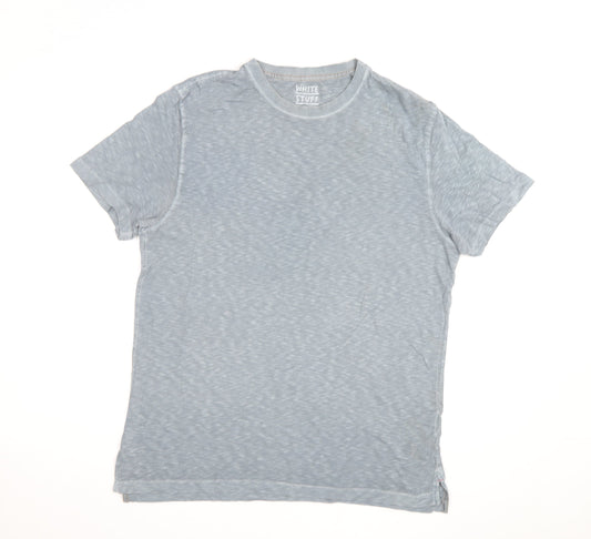 White Stuff Men's Grey Crew Neck Cotton T-Shirt Size M